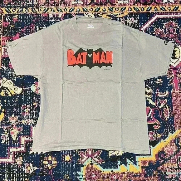 2000 BATMAN MOVIE COMIC PROMO GRAY TEE SHIRT XL GRAPHITTI DS NEW Y2K VTG - Picture 1 of 1